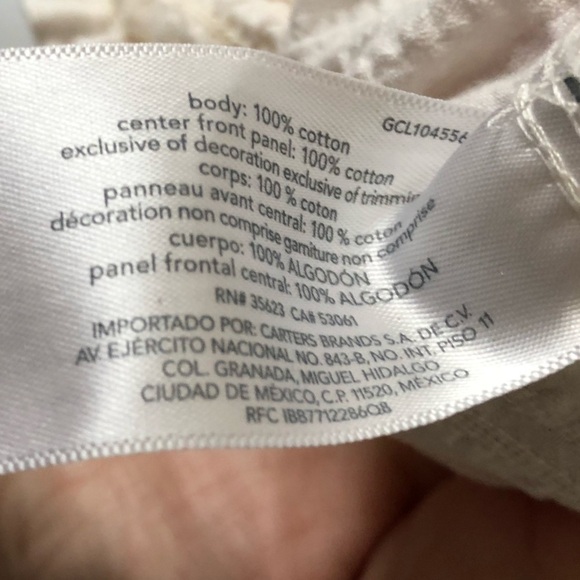 OshKosh B’gosh|Big girl,White Eyelet long sleeve blouse, size 14•••Boho style - Picture 7 of 7